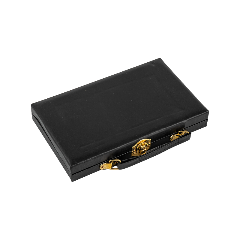 Duplex sex domino cum Nigrum Portable Leather Case