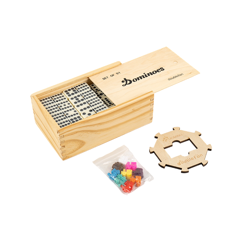 Naturalis lignea buxum duplex duodecim dominoes