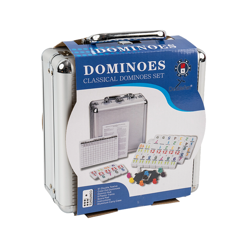 Duplex duodecim aluminium arca Mexicanus agmine dominoes