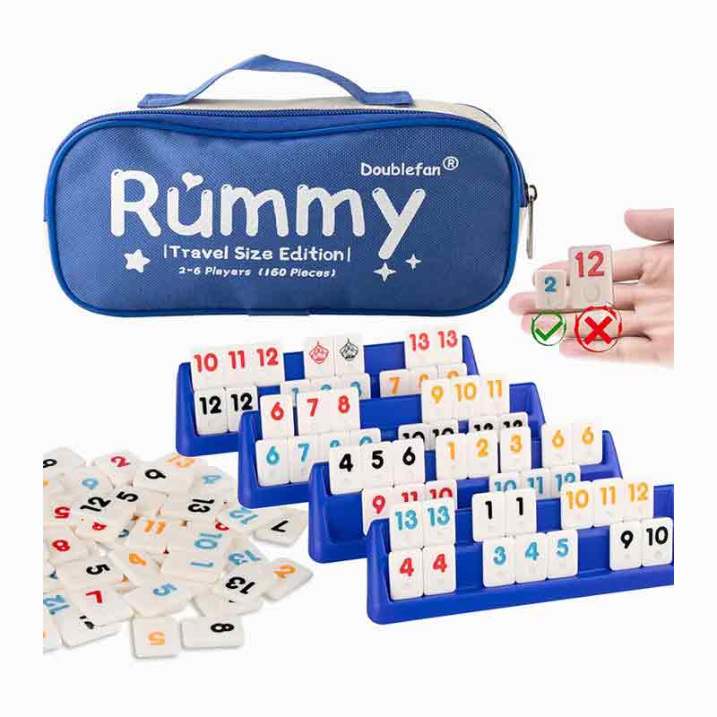 VI Players Mini Rummy Number Card Ludus Set